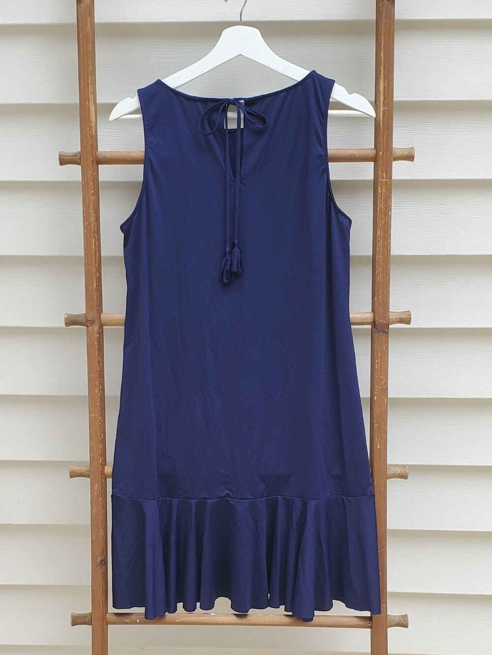 Tommy Bahama Flounce Navy Spa Dress Size M - Picture 4 of 5